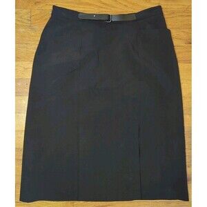 New i.e. Black Knee Skirt Womens Ladies Sz 10 Career Business Office Pockets NWT